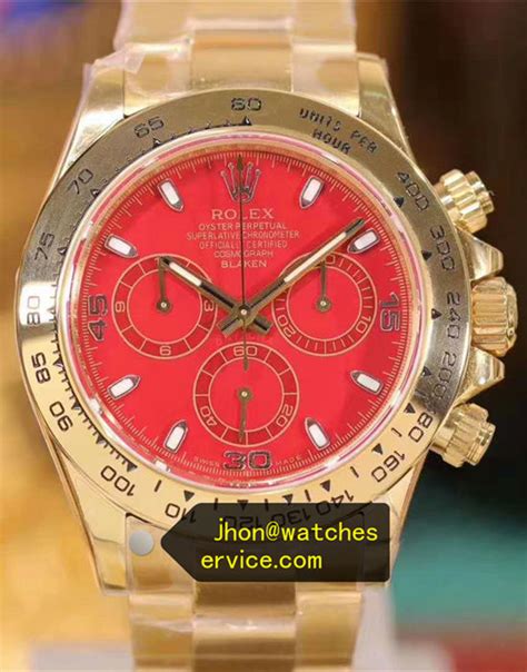 red and gold rolex replica